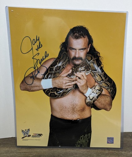 Photo autographe signée Jake The Snake Roberts 16 x 20 WWE lutte authentique  - Photo 1/6