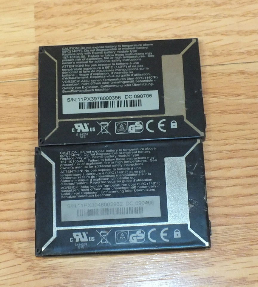 Lote de 2 baterías genuinas Palm (157-10105-00) para Treo Pro PDA *PARA REPUESTOS*  Foto 2 de 3