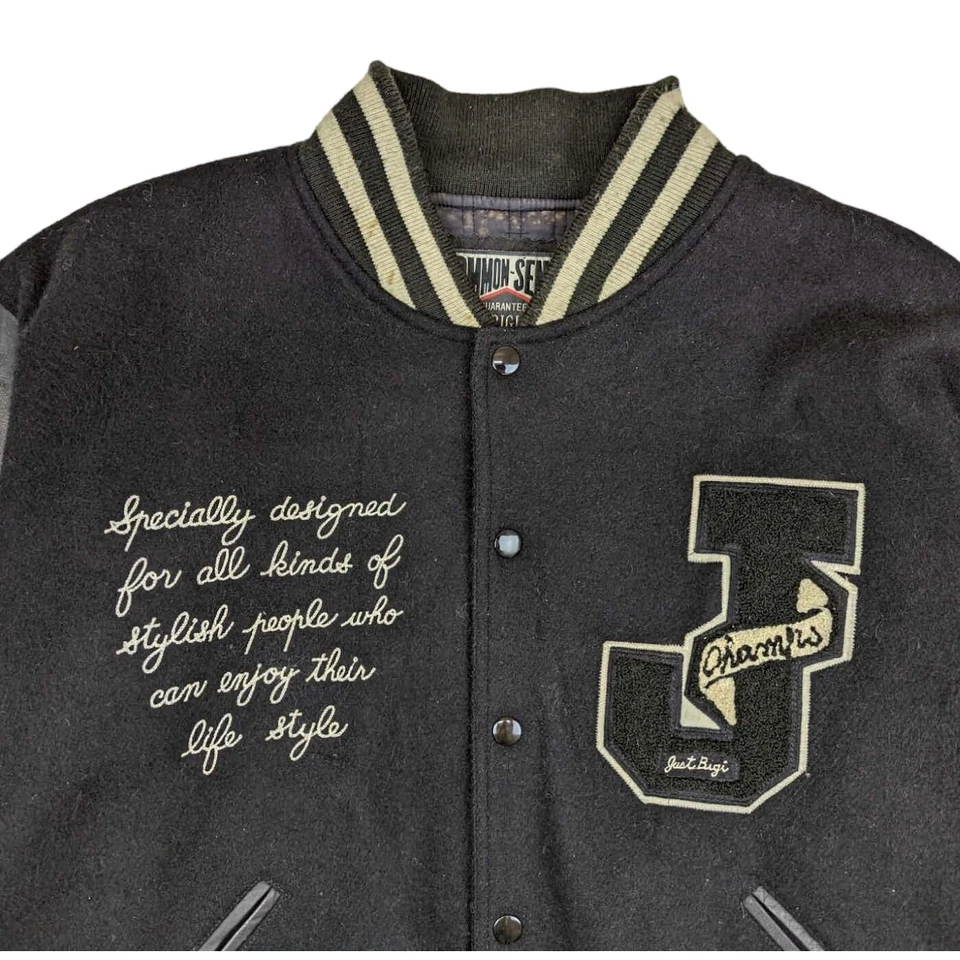 Japan JUST BIGI Letterman Varsity Leather Jacket - Image 4 of 4