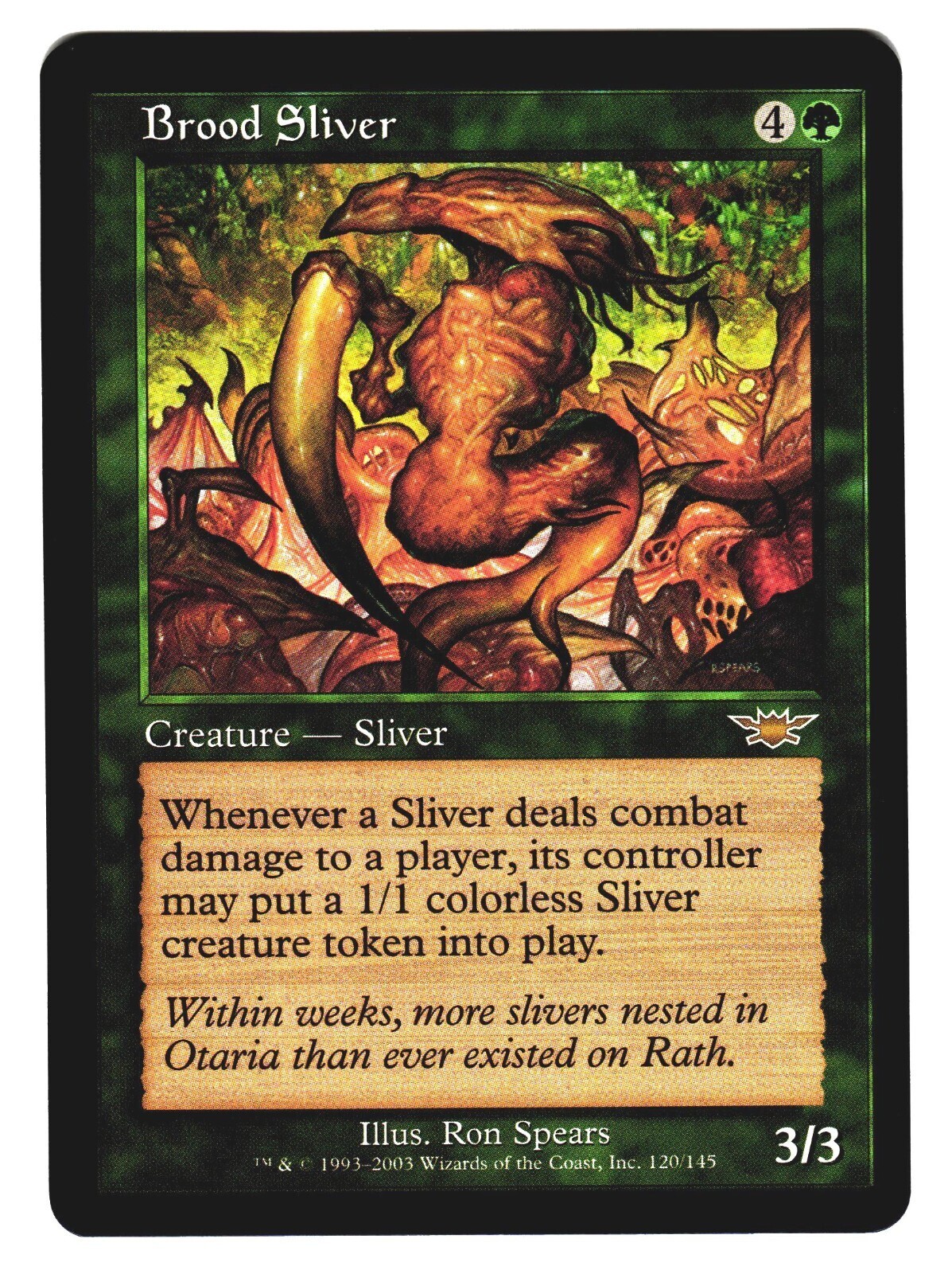 Magic The Gathering MTG - LEGIONS 2003 LGN - #120 Brood Sliver LP NM LOT2