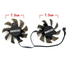 1Pair Graphics Card Fan for INNO3DP106-100 GTX1660 1660ti Replace Accessories