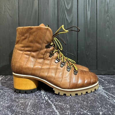 HALMANERA - Women's Brown Leather Boots Size 37.5 EU