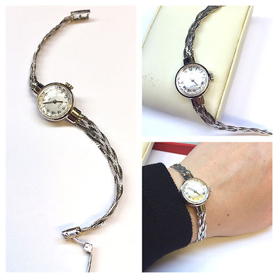 Silberuhr Uhr Damenuhr Majestic geflochtenes Armband 835 er Silber