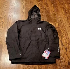 Helly Hansen Men's Seven J Rain Jacket, Black, Size Large