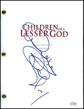 Marlee Matlin "Children of a Lesser God" AUTOGRAPH Signed Script Screenplay ACOA