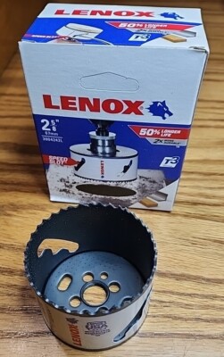 Lenox 2-5/8'' Diam, 1-1/2'' Cutting Depth, Hole Saw Bi-Metal Saw, Toothed Edge