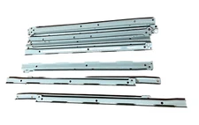 4 Pairs 22" Drawer Slides Grey Euro Kitchen Closet Shelf Slide Glides Coated NJ