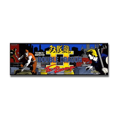 Double Dragon II Premium Arcade Marquee Insert Reproduction Header Backlit Sign