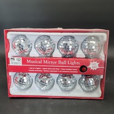New Disco Ball Christmas Ornaments Glass Mirrorred Silver Reflective Tile Lot 8
