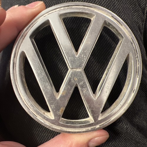 Vintage Volkswagen Beetle Emblem Aluminum - Picture 2 of 7