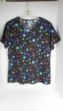 SB Scrubs Women's Top, Small Brown 100 Cotton V-neck, 3 Pocket NWOT