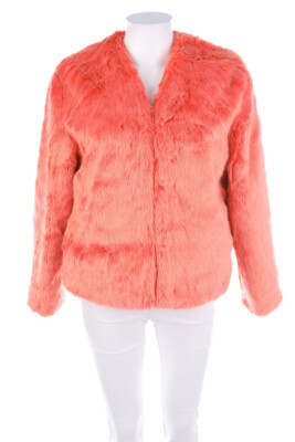 PULL&BEAR Jacke Kunstpelz Fake Fur M flamingo pink