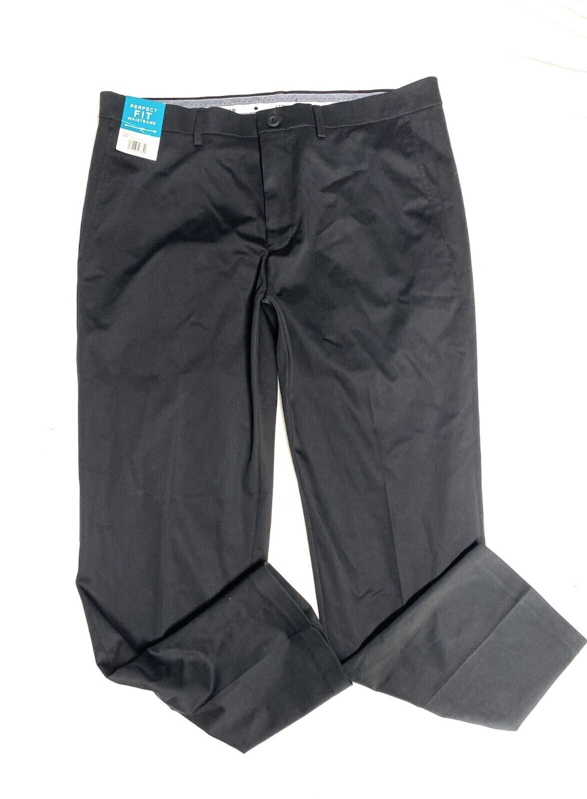 Haggar Men's Straight Fit Premium Non Iron Pants Black 36X32 eBay