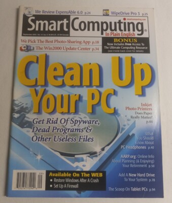 Smart Computing Magazine - September 2003 - Vol. 14  Issue 9 - Clean Up Your PC