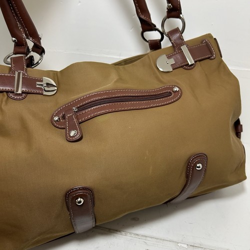 Etienne Aigner Large Tote Shoulder Bag Handbag Purse Brown Canvas - Picture 5 of 17