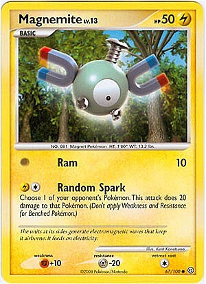 Pokemon Diamond and Pearl Stormfront Card - Magnemite (C) 67/100