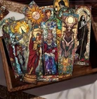 30 PC Bookmark Set Stained Glass Mystical Wizard  1.5" x 6" New Free Ship S92