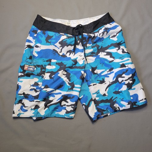 Pelagic Men’s Camouflage Board Shorts 34 Swim Trunks Fishing Blue Camo Style 222 eBay