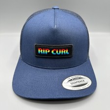 Rip Curl Hat Cap Blue High Profile Patch Mesh...