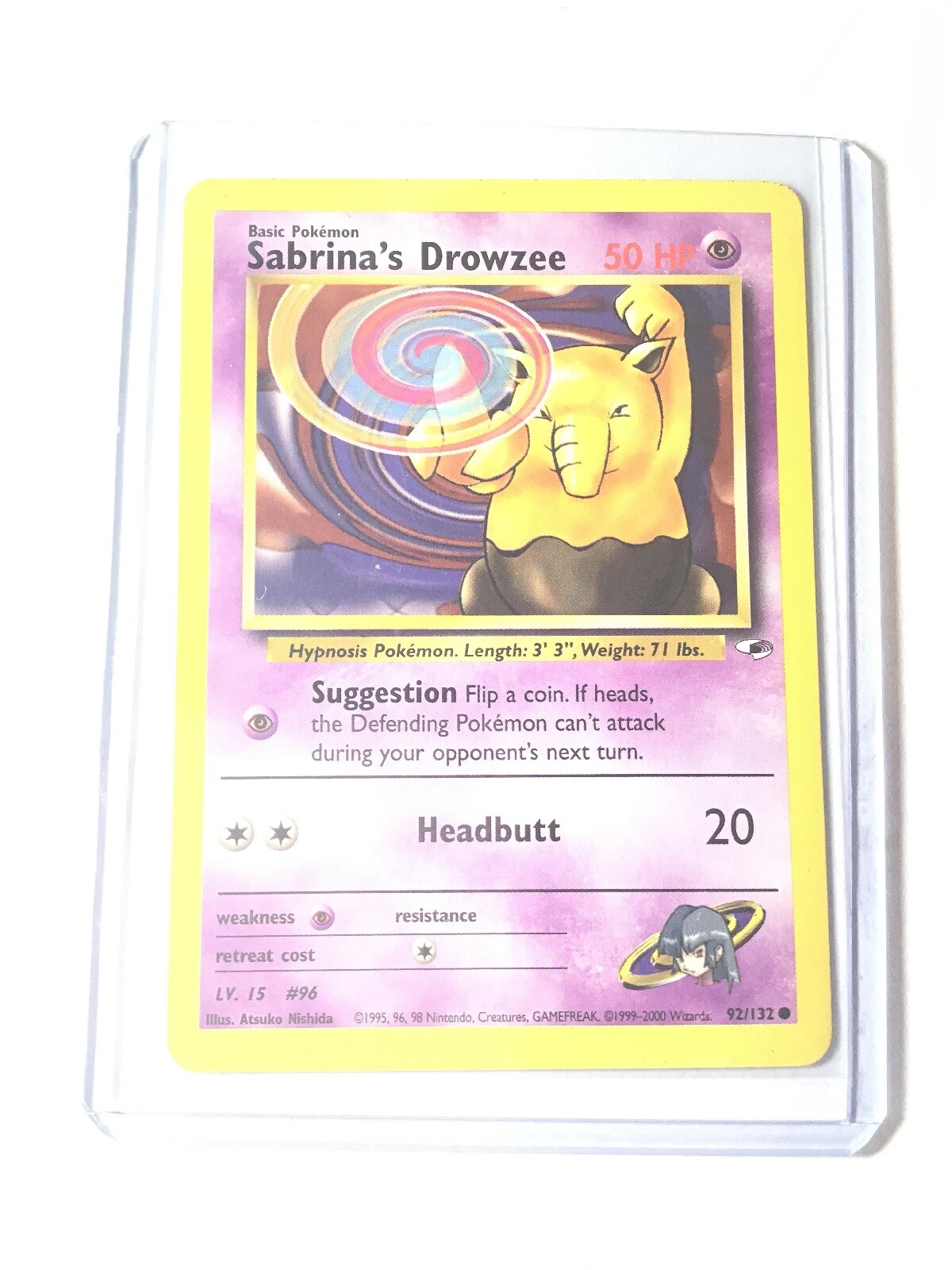 SABRINA’S DROWZEE - Gym Heroes Set - 92/132 - Common - Pokemon Card ...