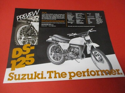 NOS NEW OEM ORIGINAL SUZUKI BROCHURE 1979 DS125 DS185 | eBay