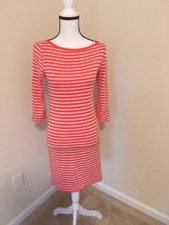 **New** Womens Sweater Dress. Orange And White Size Med. 