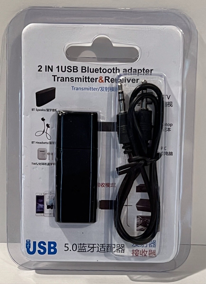Vikano YET-TR9 2 IN 1 USB Bluetooth 5.0 Adapter Transmitter