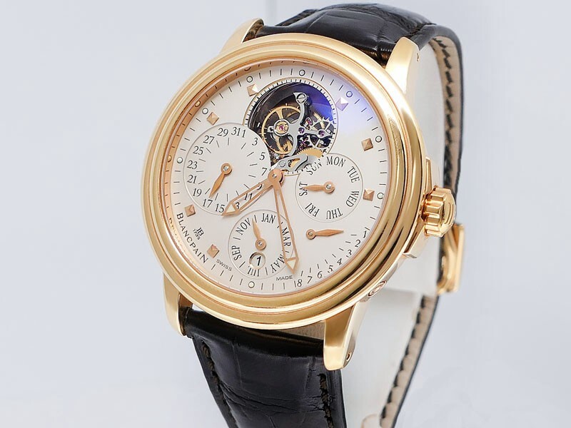 Blancpain Leman Tourbillon Perpetual 2625-3642A-53B 8Day 18k Rose