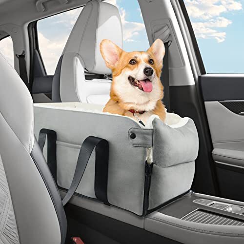 Dog Car Seat Booster Cage, Center Console Dog Car Seats for Small Pets