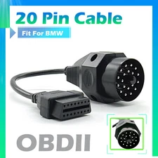 Fit For BMW 20 Pin To 16Pin OBD2 Female Auto Diagnostic Connector Adapter Cable 