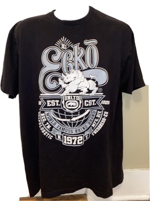 Pull Ecko Unltd. Homme - Gris Rayé, Col Rond, Manches Courtes - Taille XL - Occasion Excellent état
