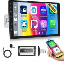 9" Single 1Din Touch Screen Car Stereo Apple Carplay Android Auto USB BT Radio