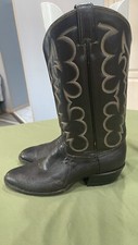 VTG Tony Lama Cowboy Western Brown Boot, Lizard Hand Made 91/2 D