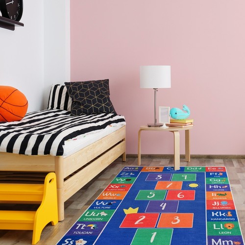 Low Pile Kids Rug for Playroom - Ultra-Thin Non-Slip Kids Area Rug - Washable - 第 89/115 張圖片