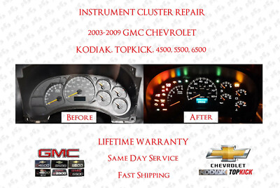 #ad 2003 2009 Kodiak TopKick Instrument Cluster Economy Repair Service Chevrolet GMC $99.90