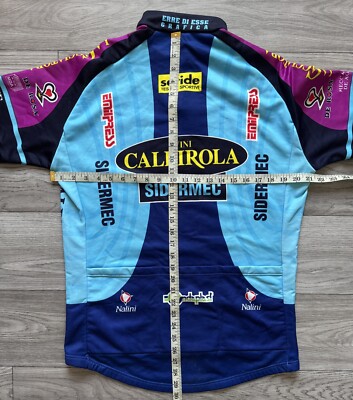 Maillot Cycliste Vintage Santini SMS Bonjour Toupargel 2000 - XL - Bleu