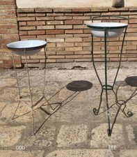 Antico porta catino lavamani smaltato in ferro battuto toletta toilette completo