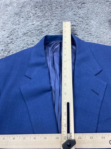 H Freeman & Son Blazer Men 42L Blue Tweed Sports Coat Career Jacket Vtg USA - Picture 10 of 14