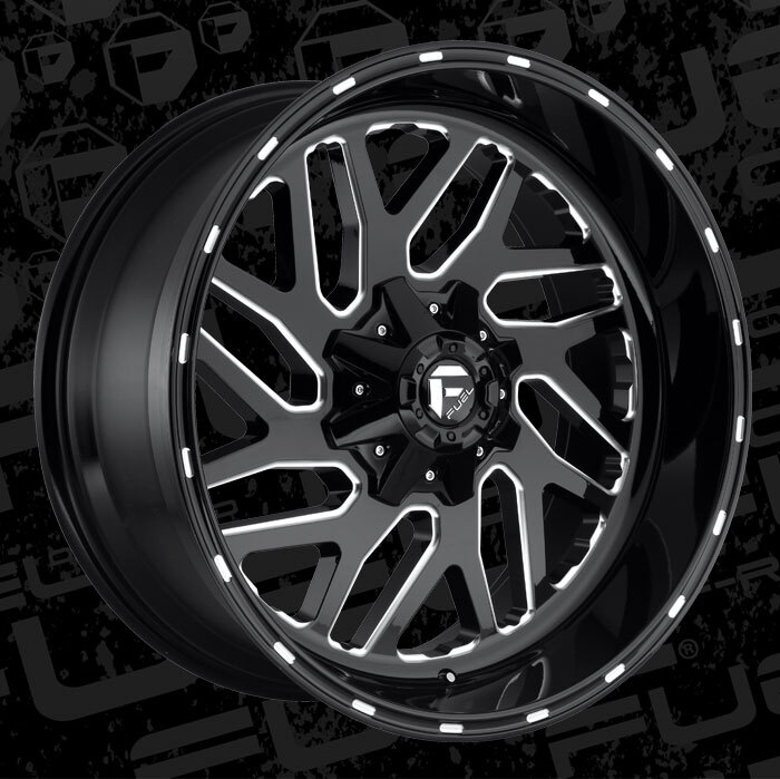 Image of 22 Inch Black Wheels Rims Fuel D581 GMC Sierra 2500 3500 Truck 22x10 -18mm 8x180
