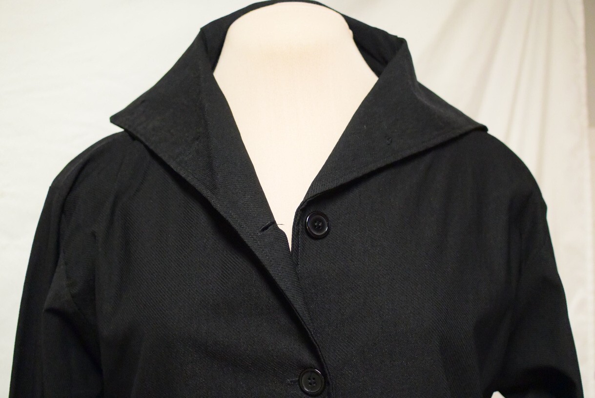 Blanque Black Button Up Stretch Twill Viscose Ble… - image 5