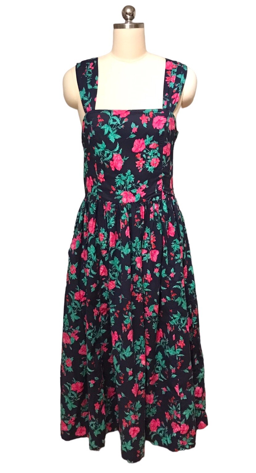 Jupe Vintage Laura Ashley Taille 14 - Fleurie - Longueur Genou - Évasée