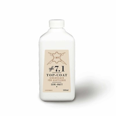LMX TOP COAT #7.1 semi-matt | Top Coat für Lederreparaturen 500 ml | Lederpflege