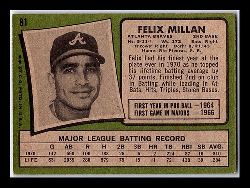 1971 Topps Baseball Cards 1-263 - You Pick - aaalvins - Picture 49 of 193