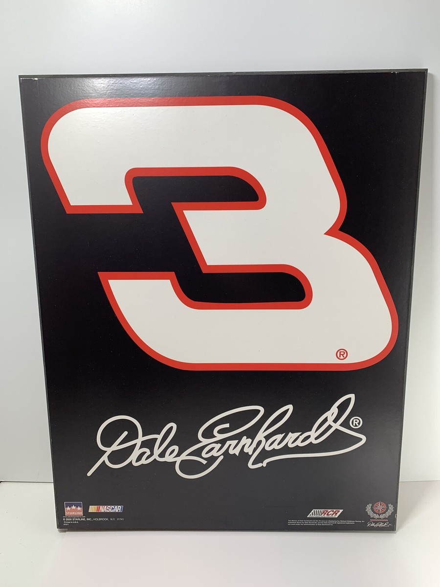 Vintage Dale Earnhardt #3 NASCAR Signature Starline Wooden Wall