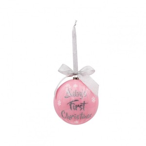 baby girl first christmas bauble