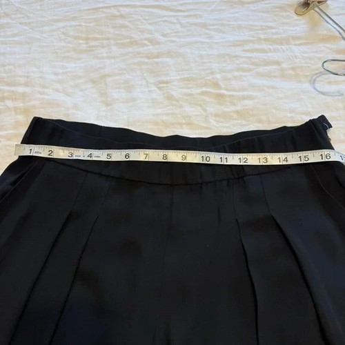 Eileen Fisher Capris Womens Size M 33” Waist Pleated Wide Leg Pant Shorts Silk - Bild 5 von 12