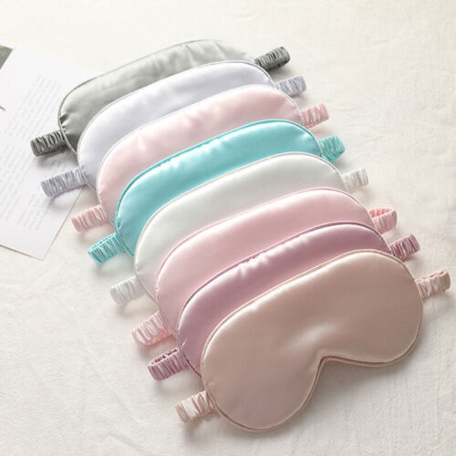 Eye Mask Sleep Travel Masks Sleeping Blindfold Imitation Silk Soft Travel Shade❉ - Afbeelding 1 van 54