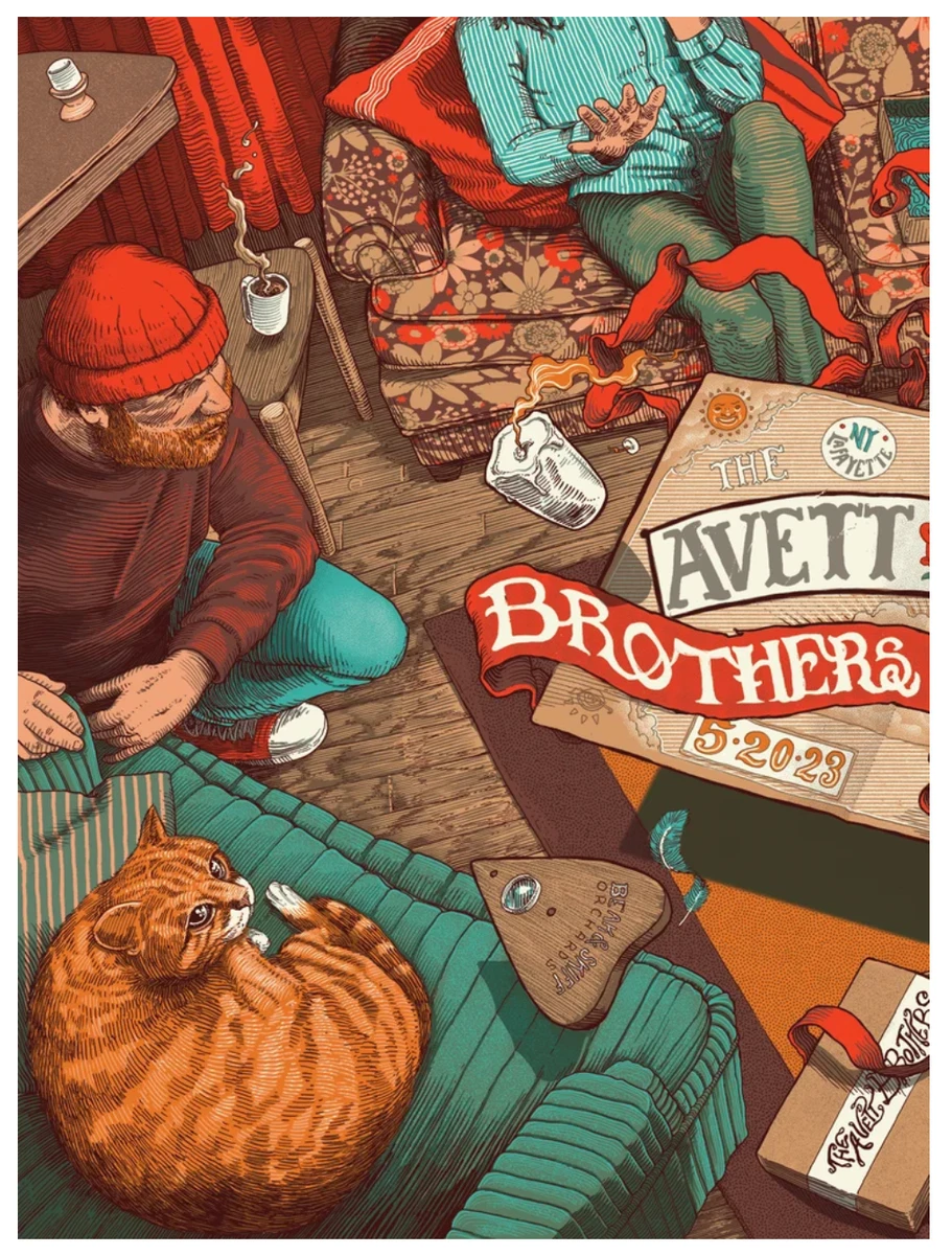 OFFICIAL The Avett Brothers Poster N1 AP S/N #/50 Lafayette NY May 19 2023  Kloc | eBay