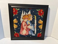 Christmas Handmade Needlepoint Angel Wall Art