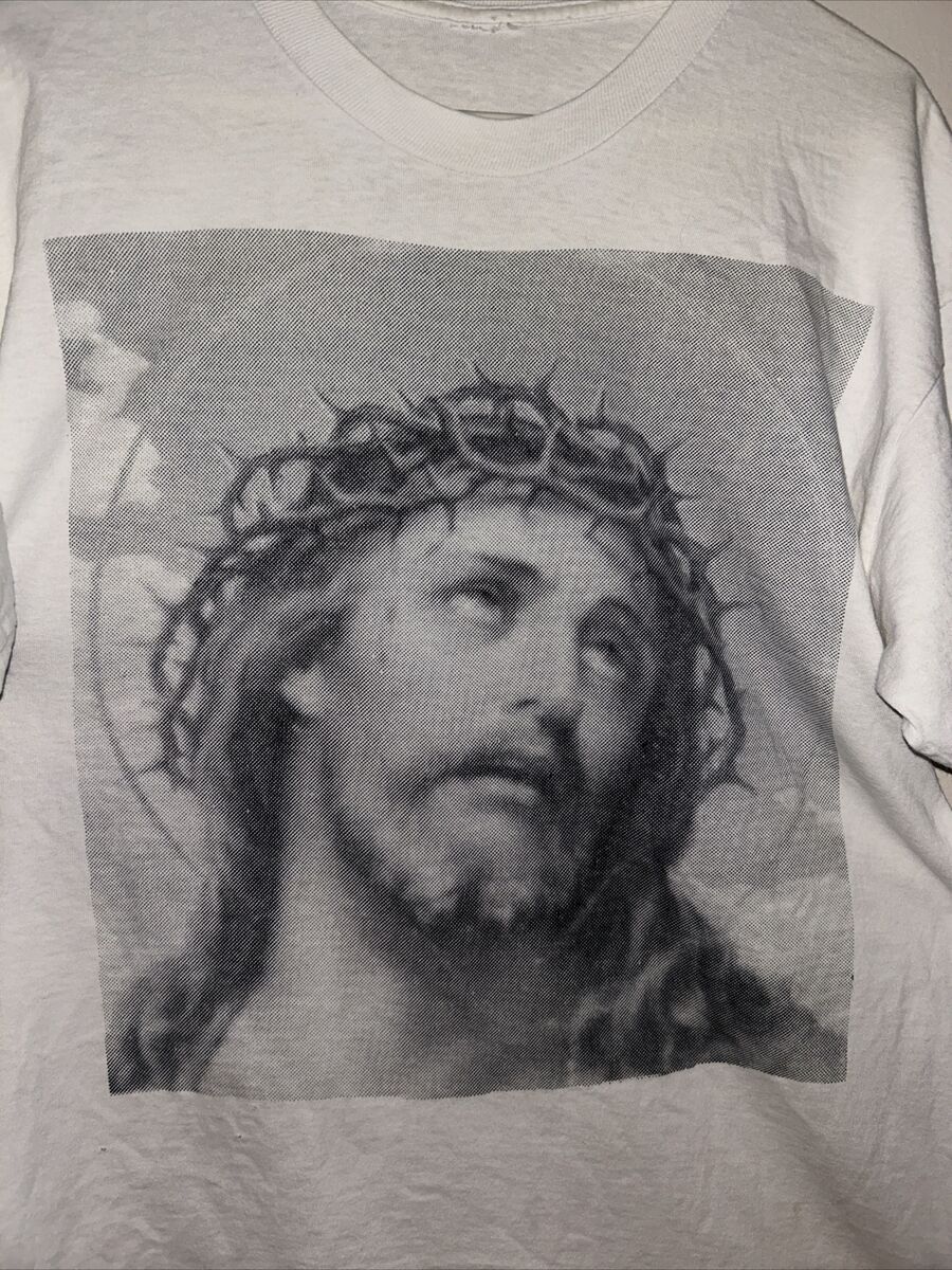 Archaic Smile Rare Vintage 90s Christ T-Shirt Guns Axel Rose Archaic Smile Rare Vintage 90s Christ T-Shirt Guns Axel Rose